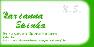 marianna spinka business card
